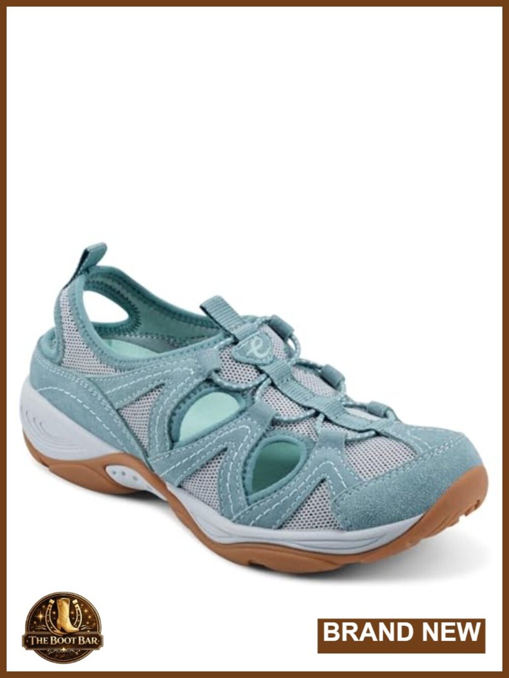 Sport Sandal with Arch Support, Suede Leather, Bungee Lace